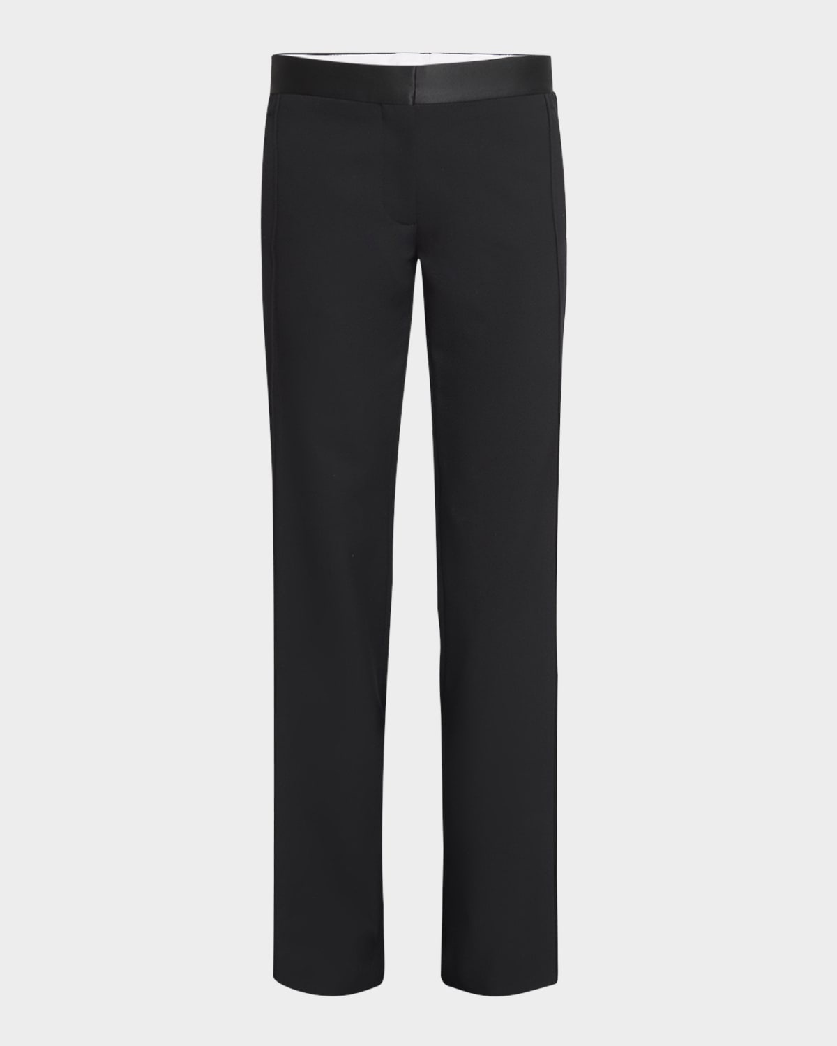 Mid-Rise Side Panel Straight-Leg Trousers - 1