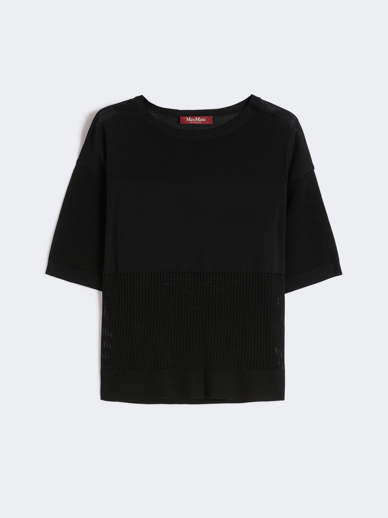 CELEBRE Viscose yarn jumper - BLACK 1