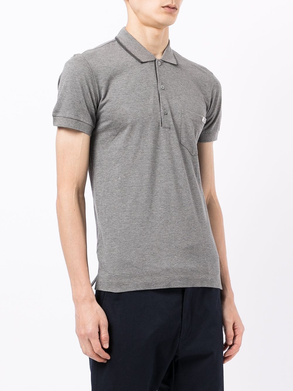 cotton patch-pocket polo shirt - 3