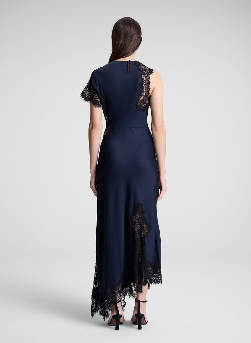 Alessia Satin and Lace Maxi Dress 6