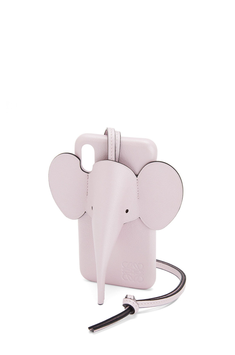 Loewe Elephant cover for iPhone X/XS in pearlized calfskin outlook