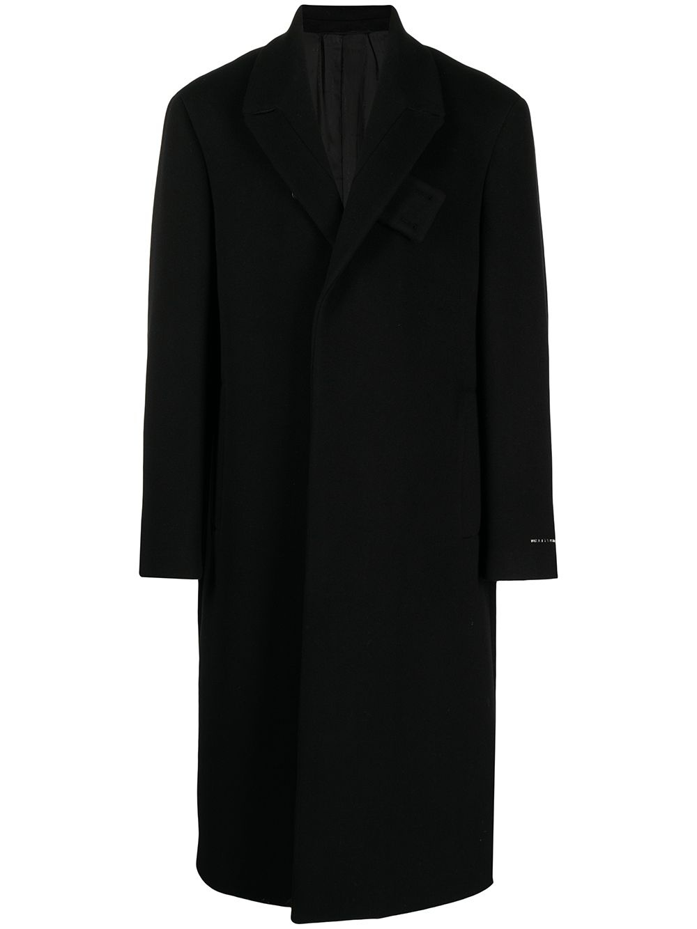 single-breasted midi coat - 1