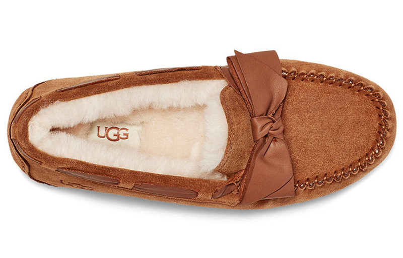 UGG (WMNS) UGG Dakota Leather Bow Brown 1118914-CHE outlook