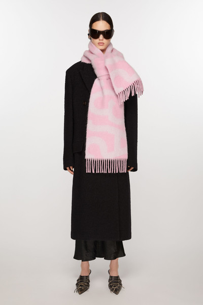 Acne Studios Logo scarf - Pink outlook