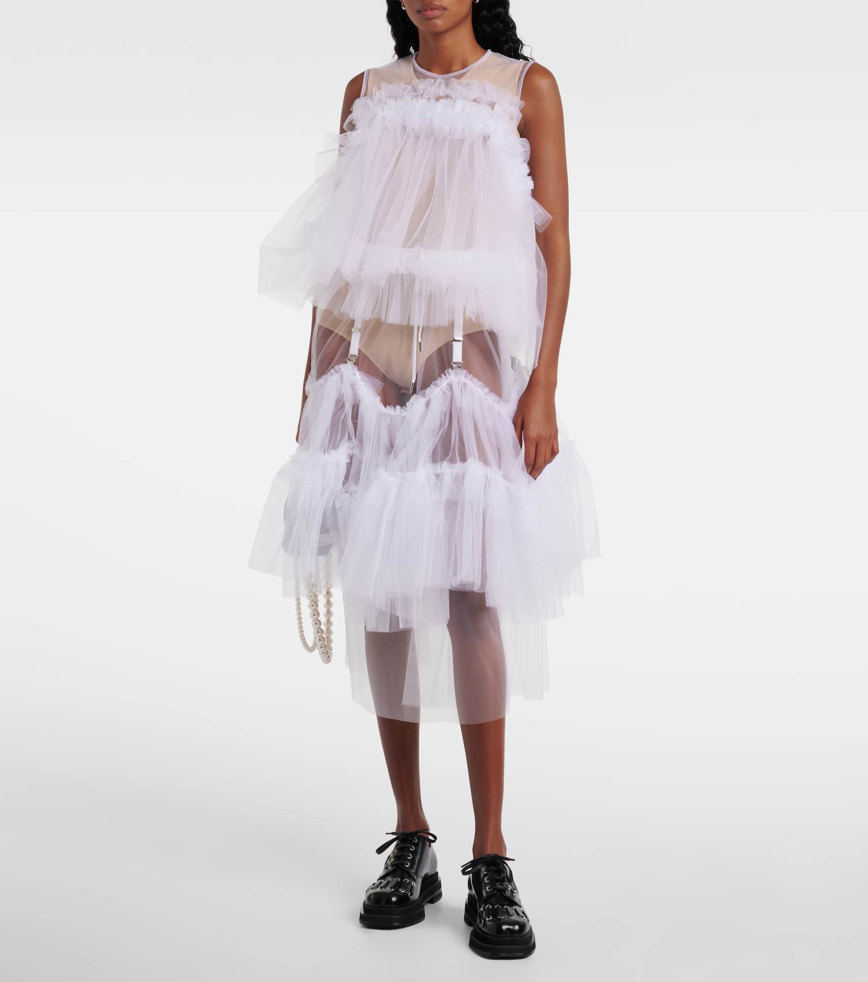 Ruffled tulle top - 2