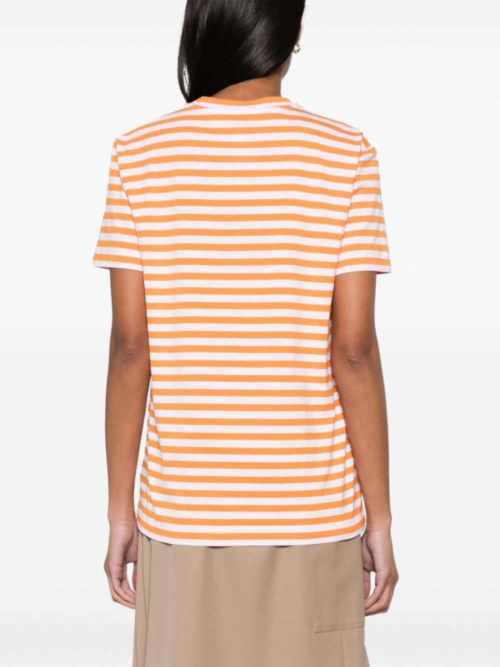 logo-print striped T-shirt - 4