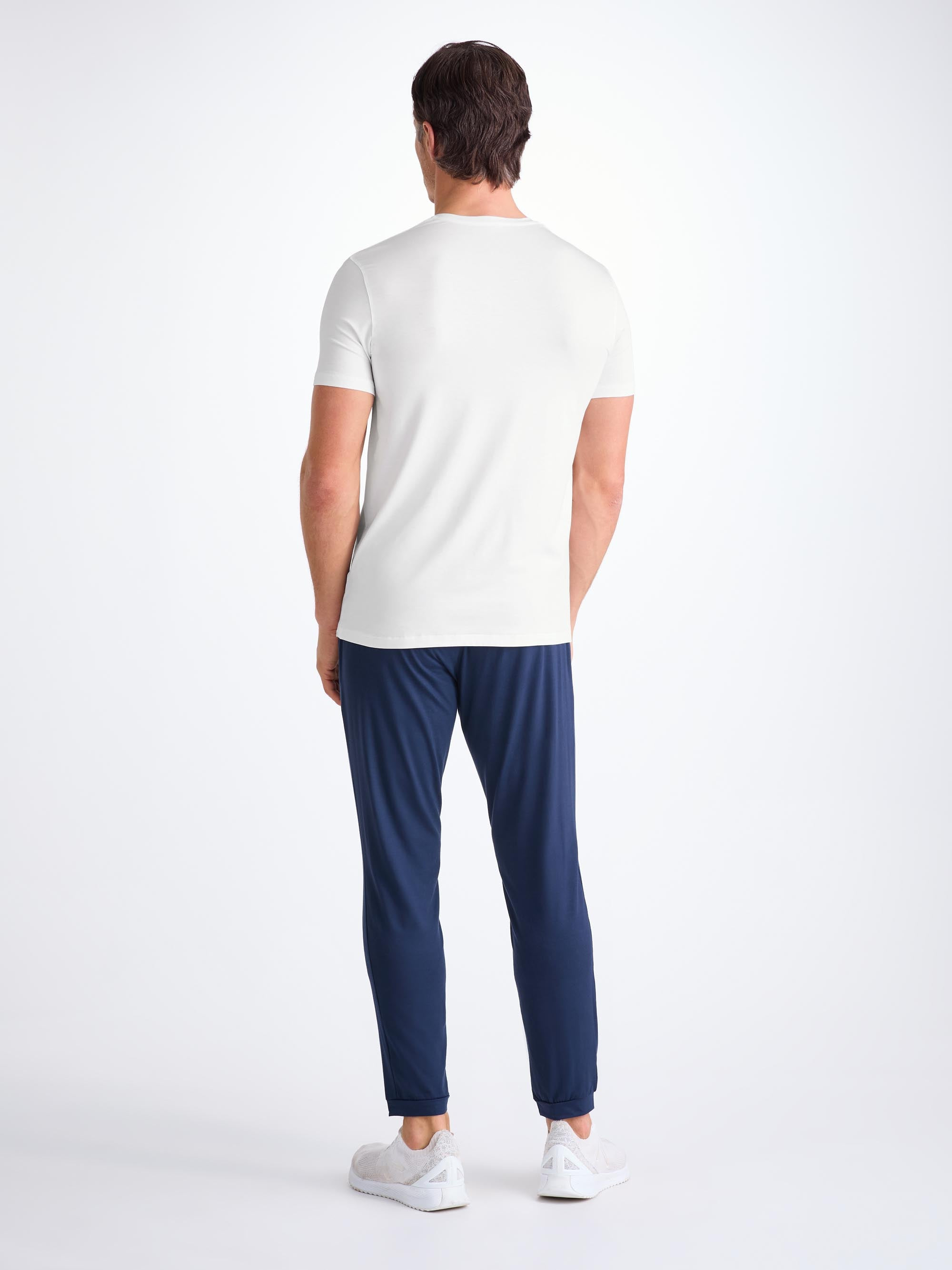 Men's V-Neck T-Shirt Basel Micro Modal Stretch White - 4