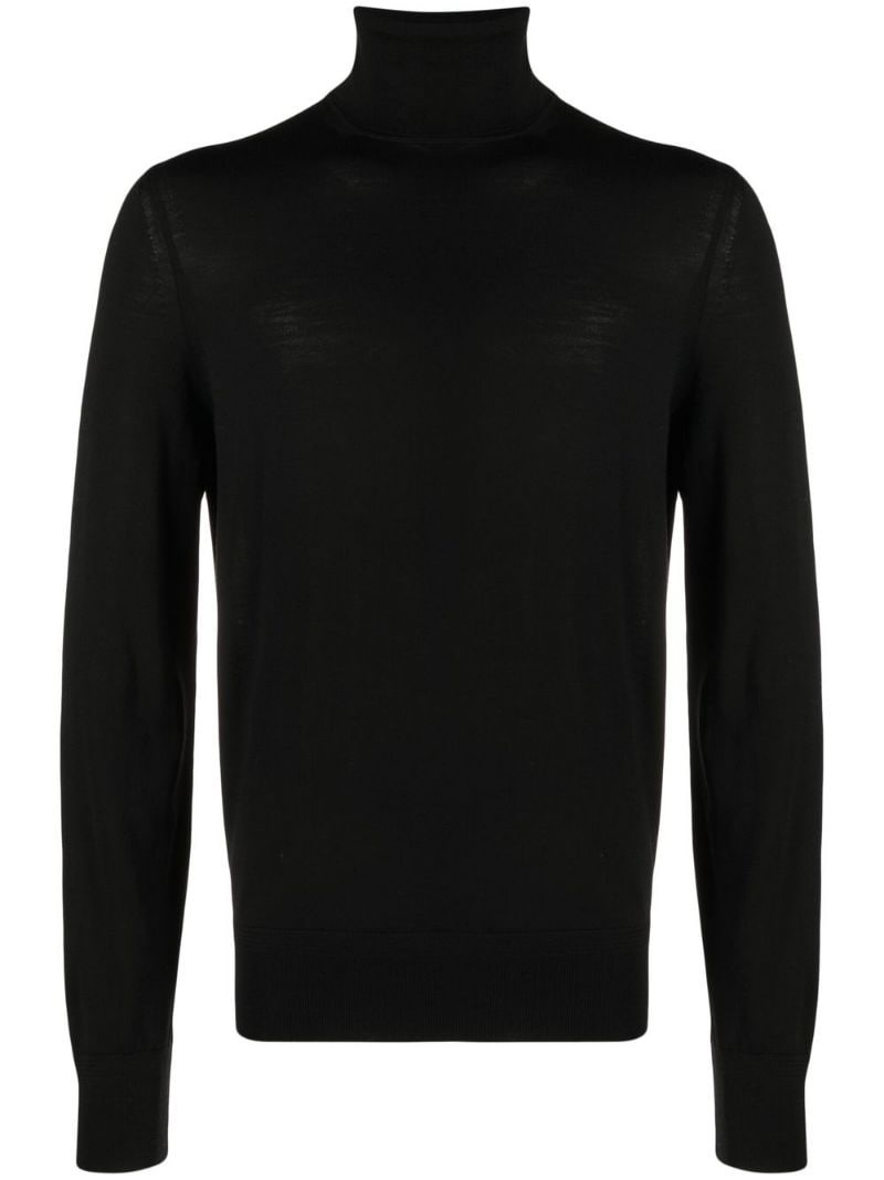 roll-neck wool jumper - 1