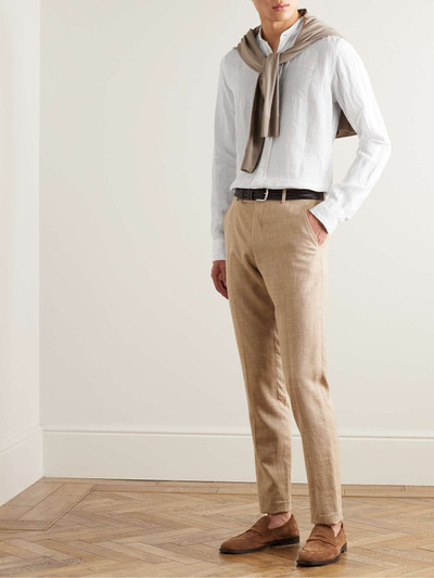 Canali Grandad-Collar Linen-Gauze Shirt outlook