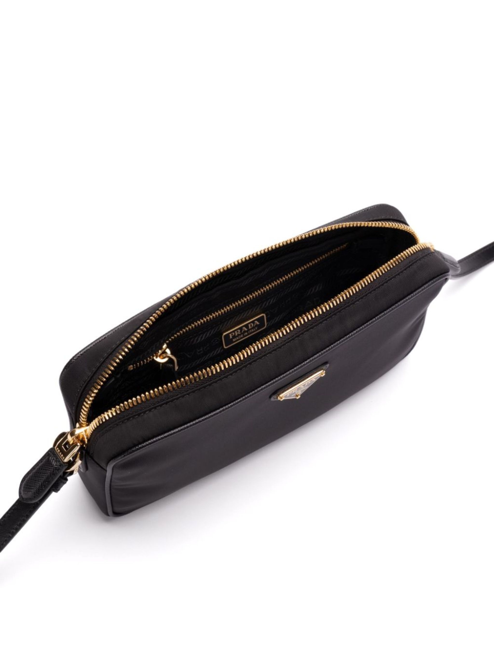 enamel-triangle crossbody bag 5