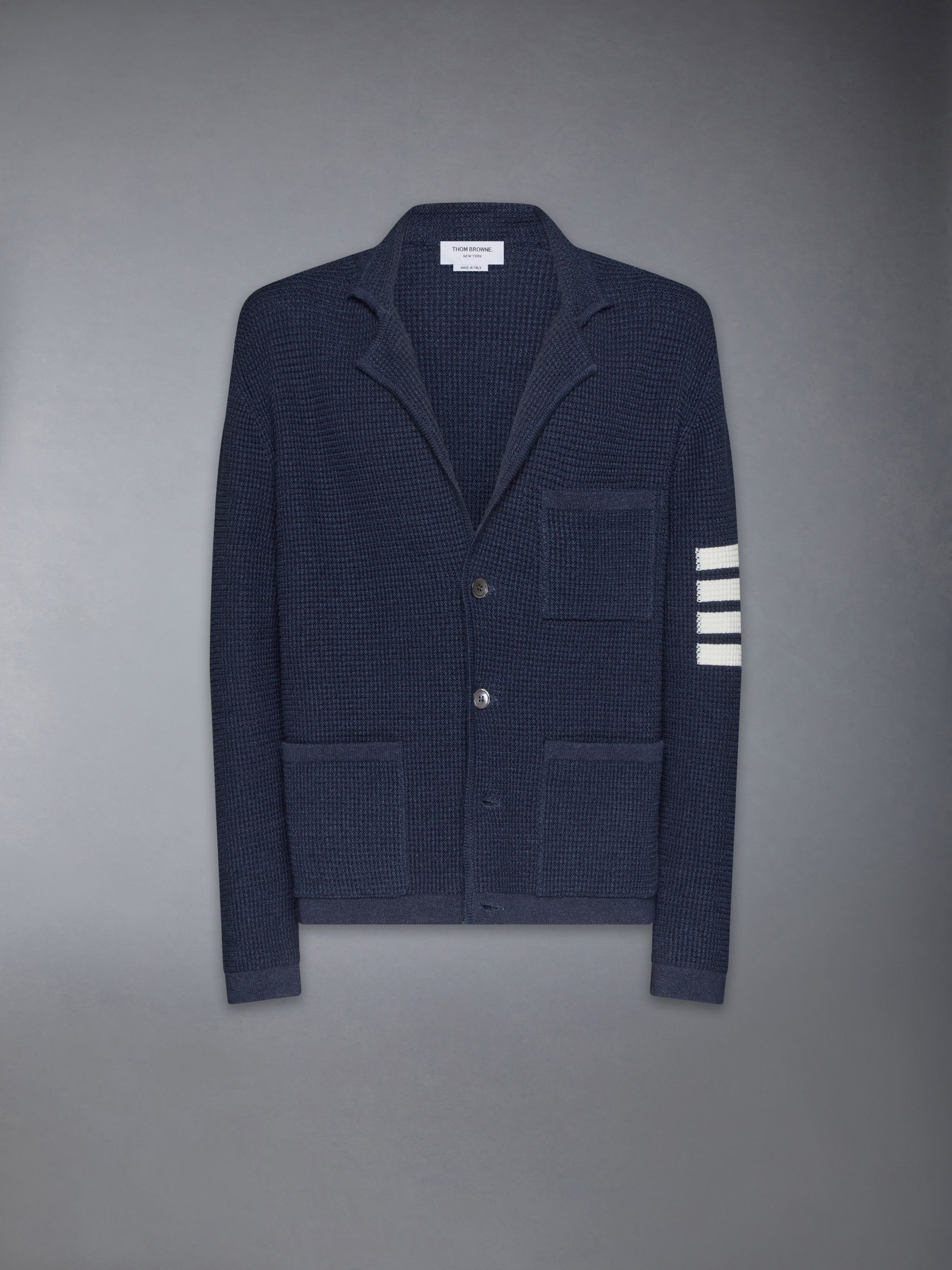 Linen Cotton 4-Bar Caridgan Jacket - 6