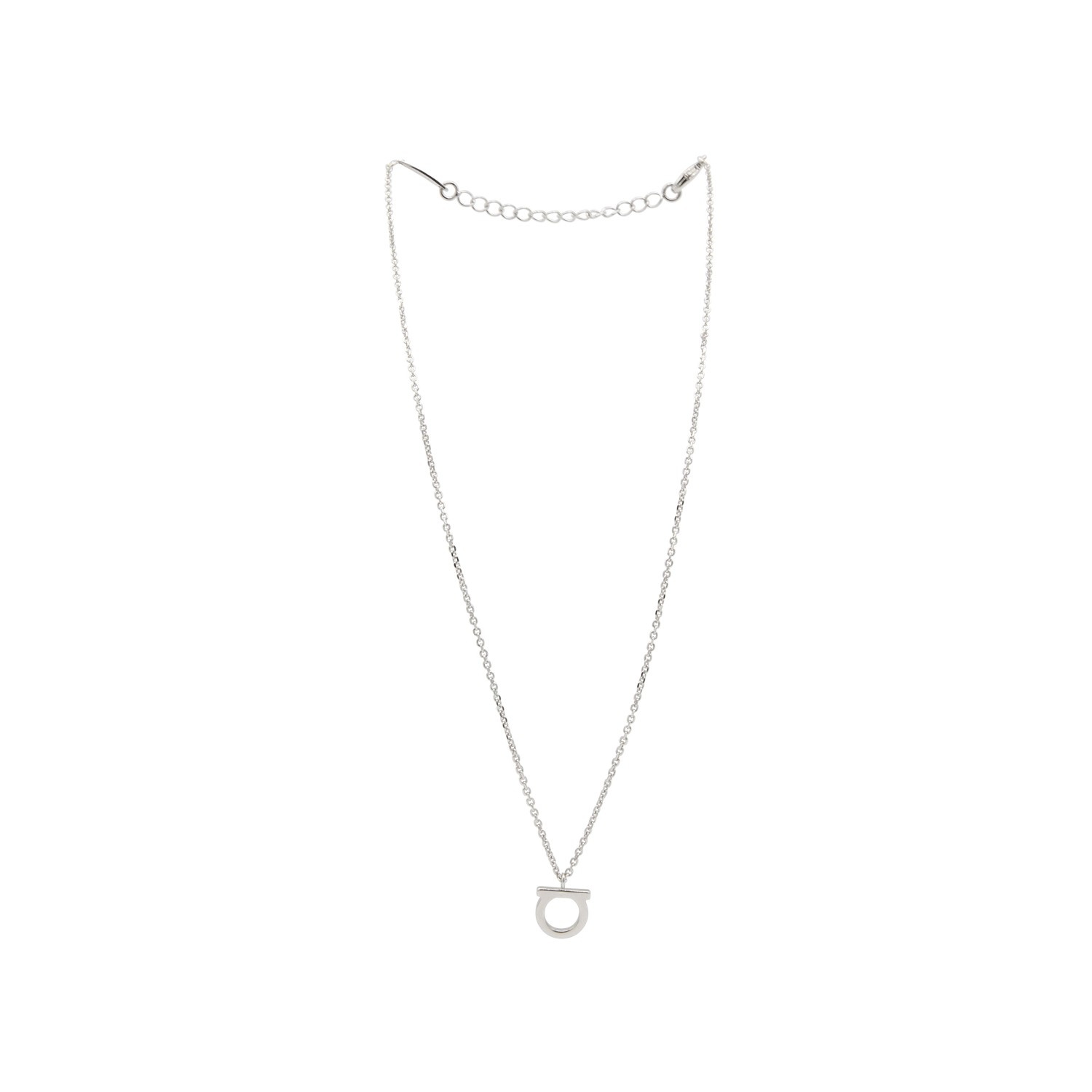 SILVER-TONE BRASS GANCINI NECKLACE - 1