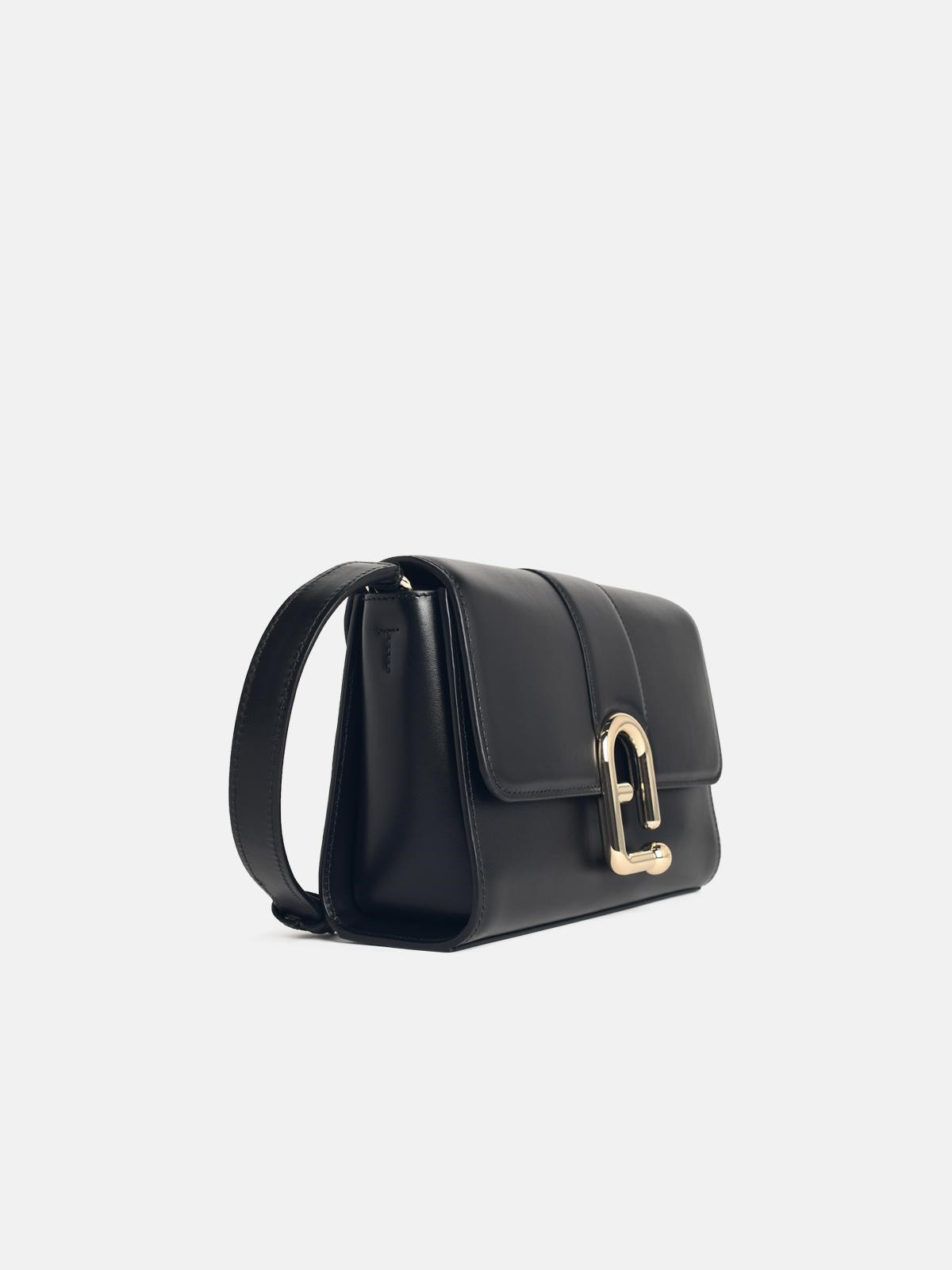 'URBAN S' BLACK LEATHER CROSSBODY BAG - 2