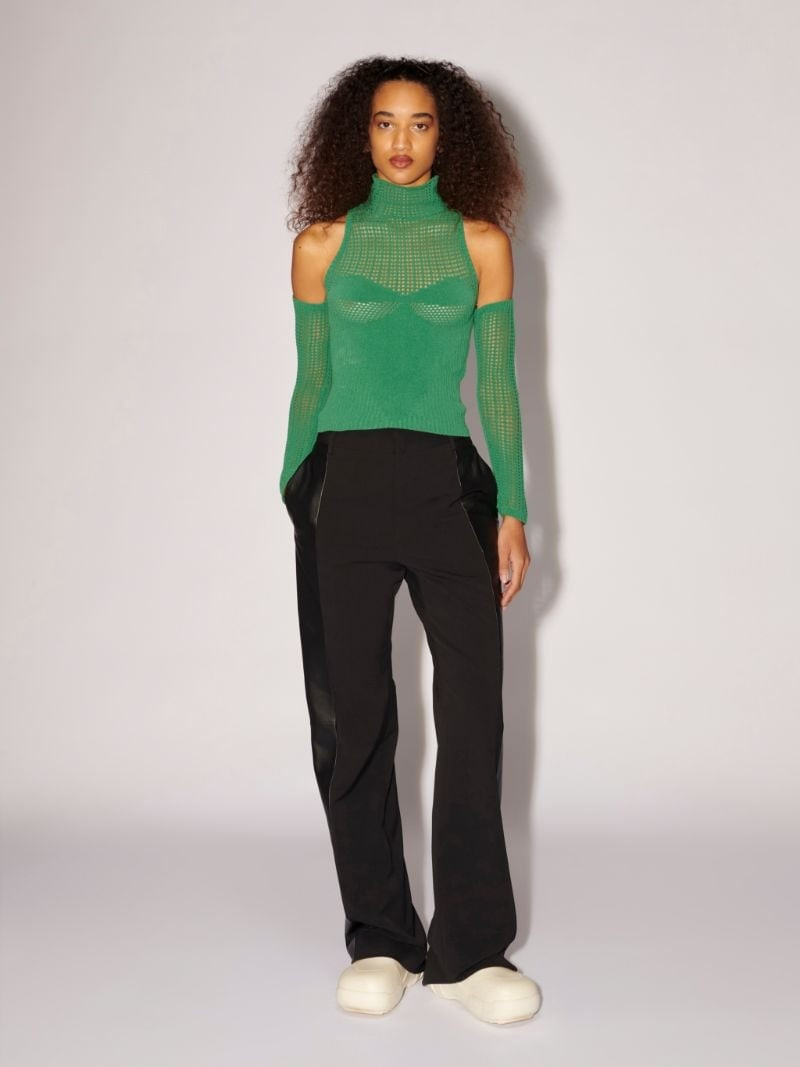 Ambush CROCHET HEART KNIT TURTLENECK outlook