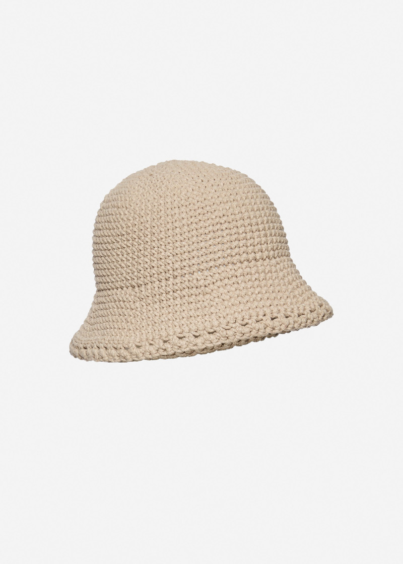 MAGDA BUTRYM Crochet bucket hat in light beige outlook