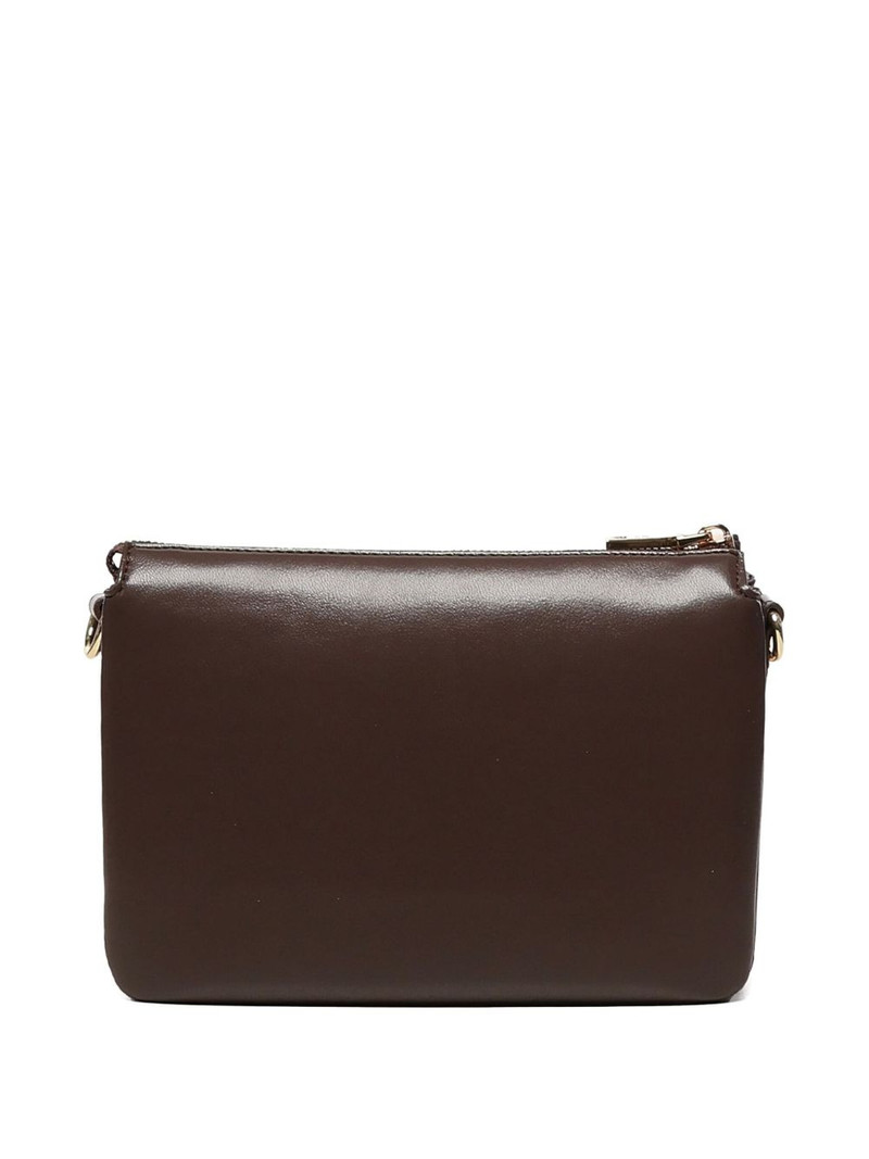 Moschino logo-plaque zip-top shoulder bag outlook