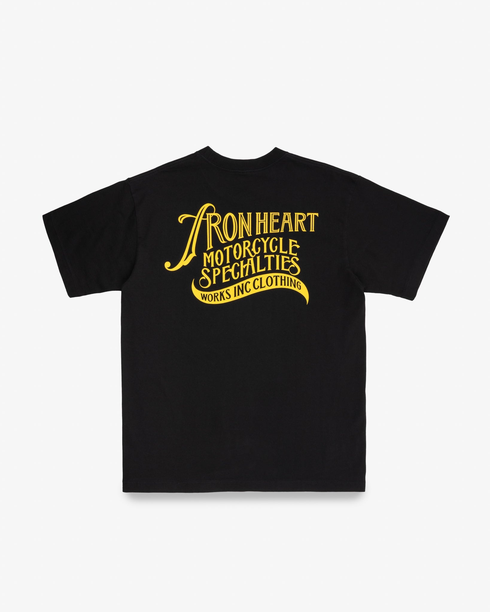 7.5OZ PRINTED LOOPWHEEL CREW NECK T-SHIRT - BLACK - 8