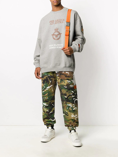 Heron Preston oversized Armed Forced sweatshirt outlook