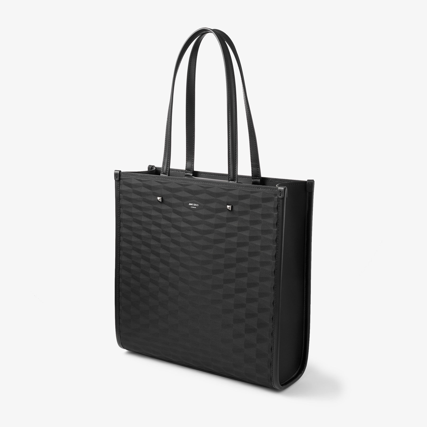 Diamond Tote/m
Black Diamond Embossed Nylon Tote Bag - 2