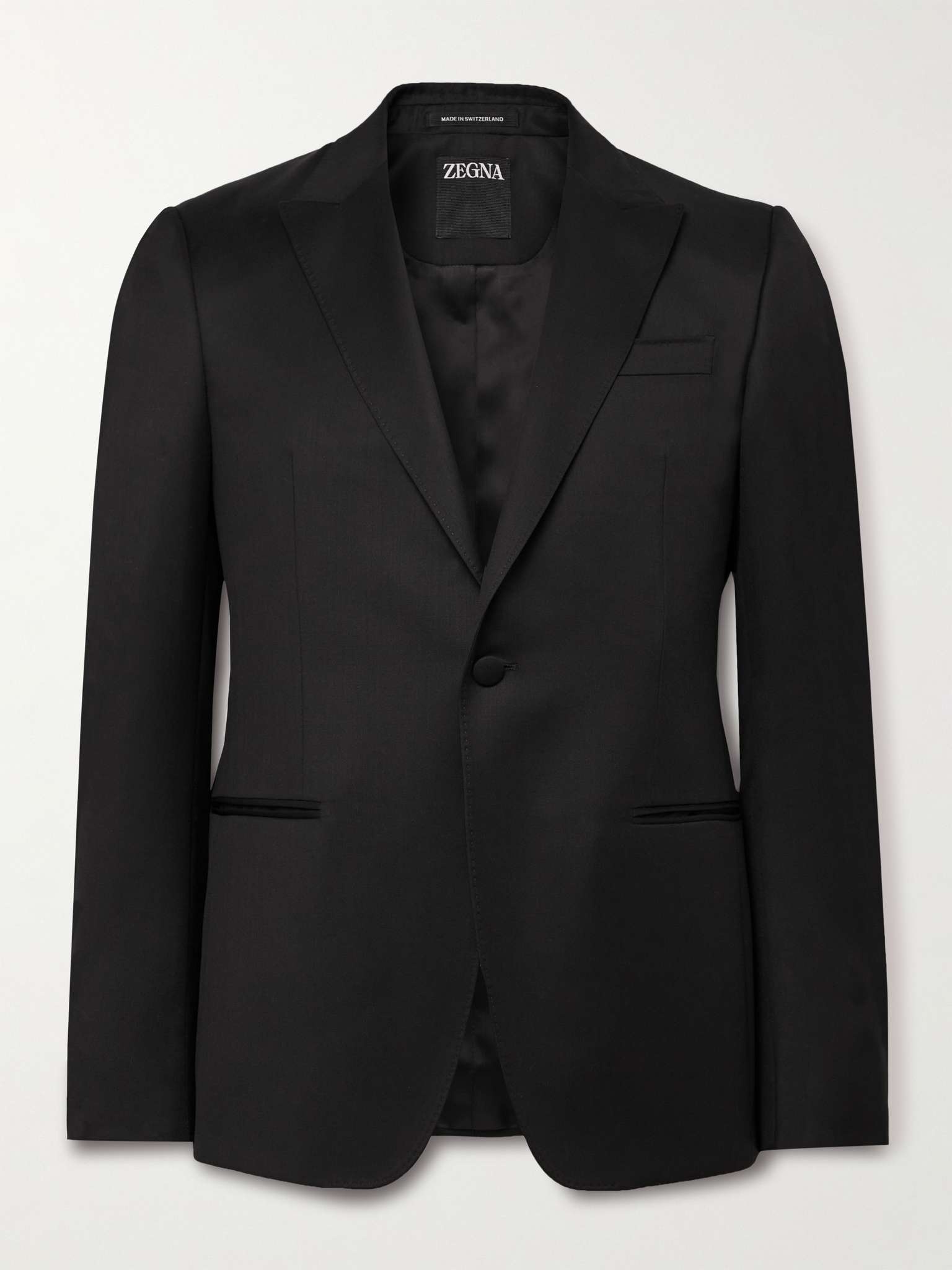 Slim-Fit Satin-Trimmed Wool and Mohair-Blend Tuxedo Jacket - 1