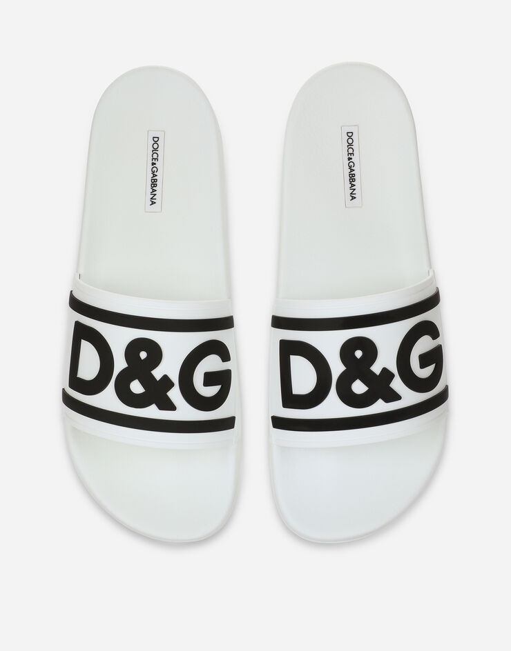 Rubber beachwear sliders with DG logo - 4