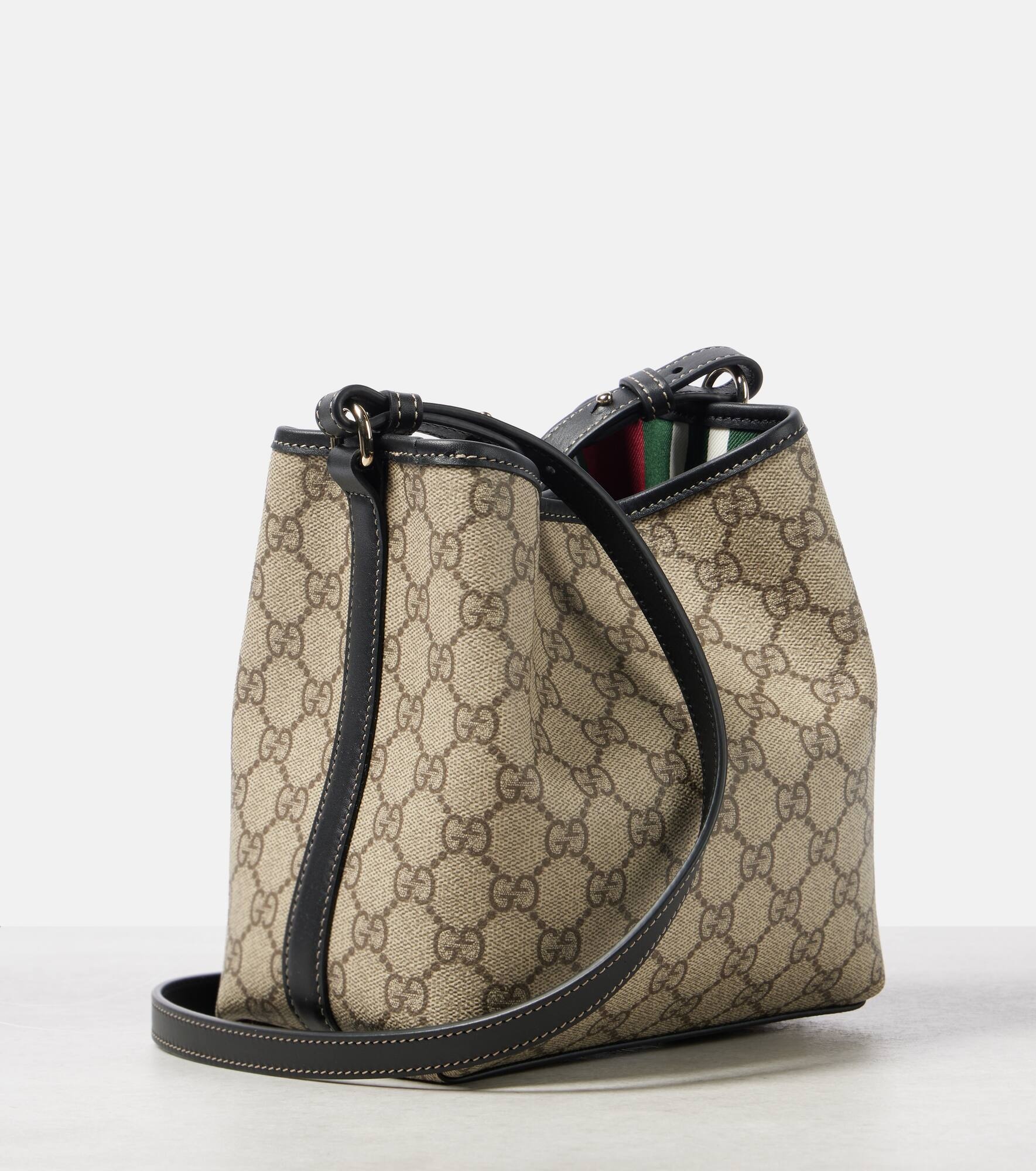 GG Canvas leather-trimmed tote bag - 4