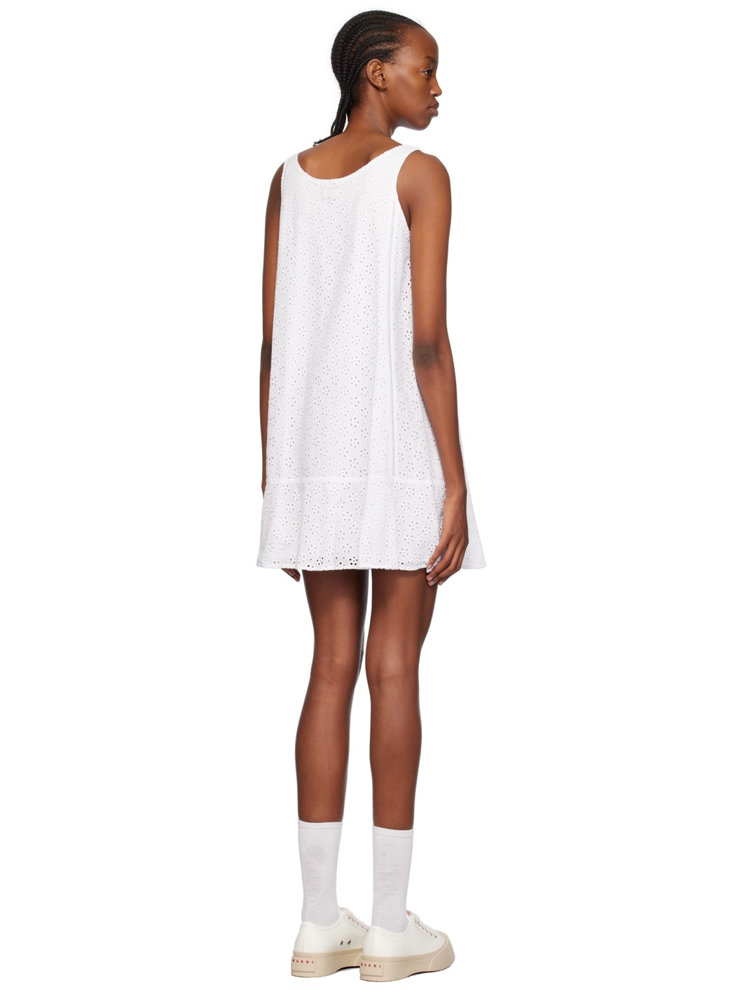 White Patch Minidress - 3