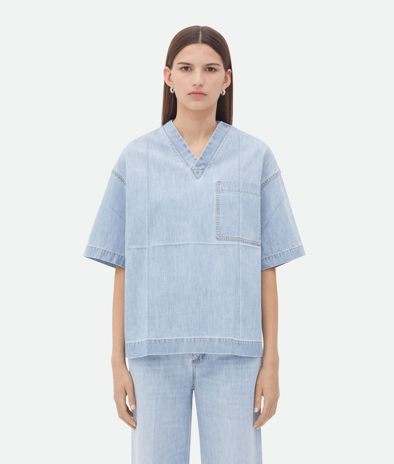 Light Bleached Denim T-Shirt - 1