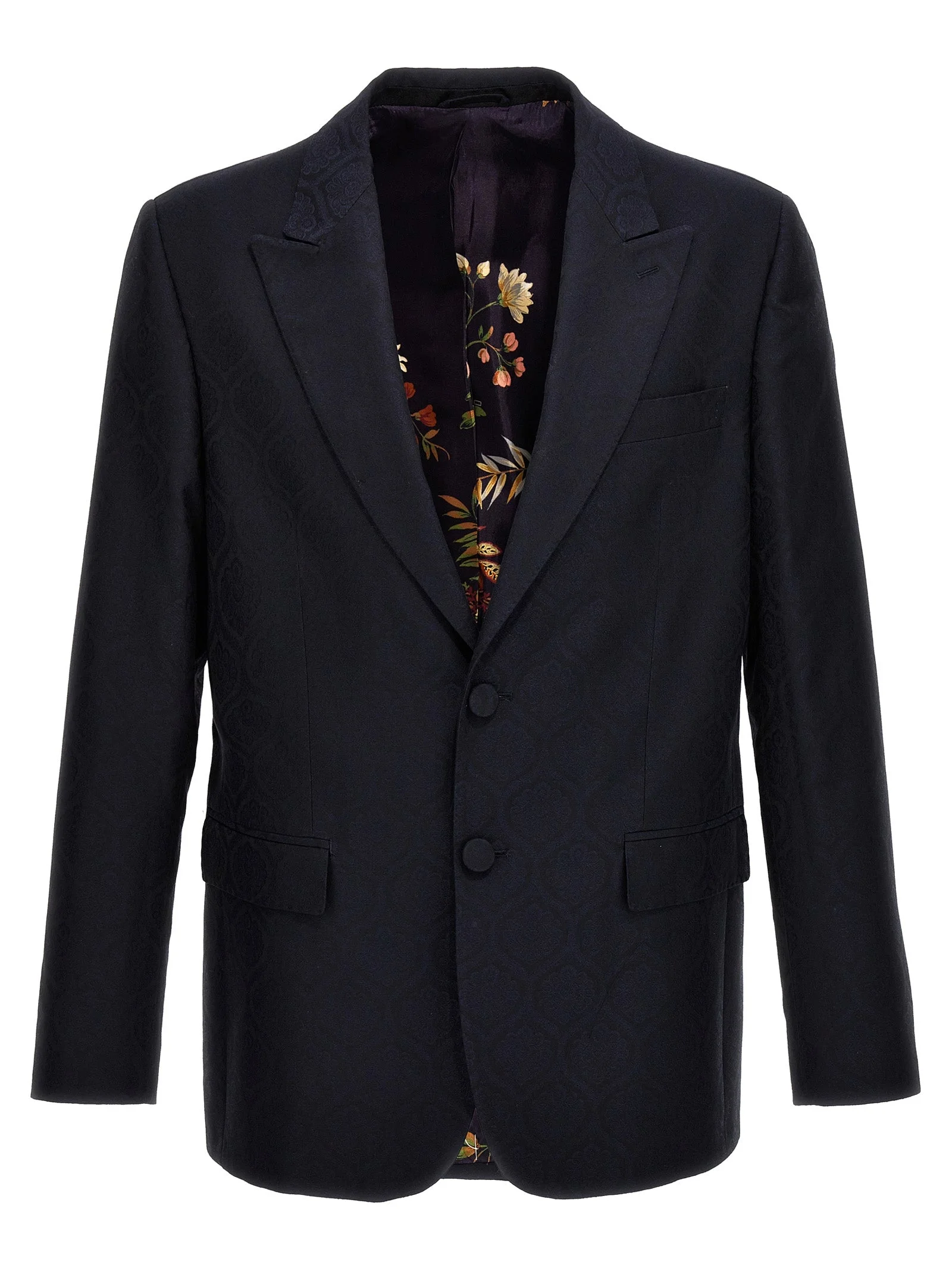 Etro Men Single-Breasted Jacquard Blazer - 1