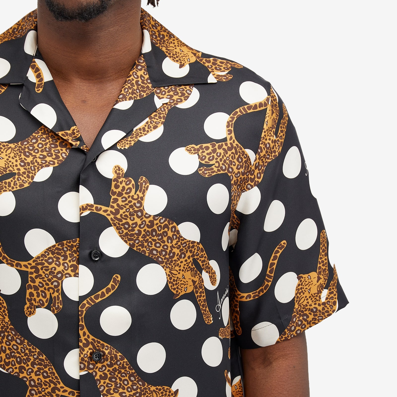 AMIRI Leopard Polka Short Sleeve Vacation Shirt - 5