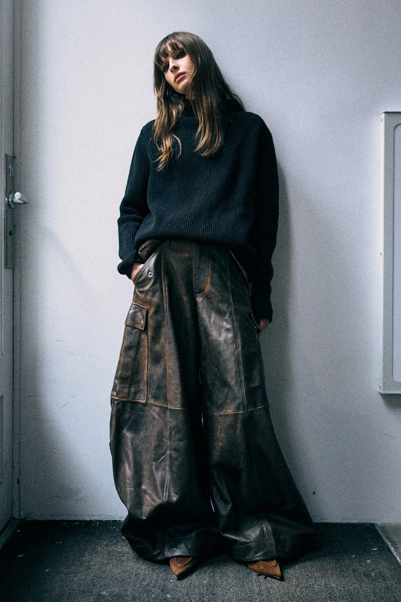 Siouxsie Field Leather Cargo Pant - 1