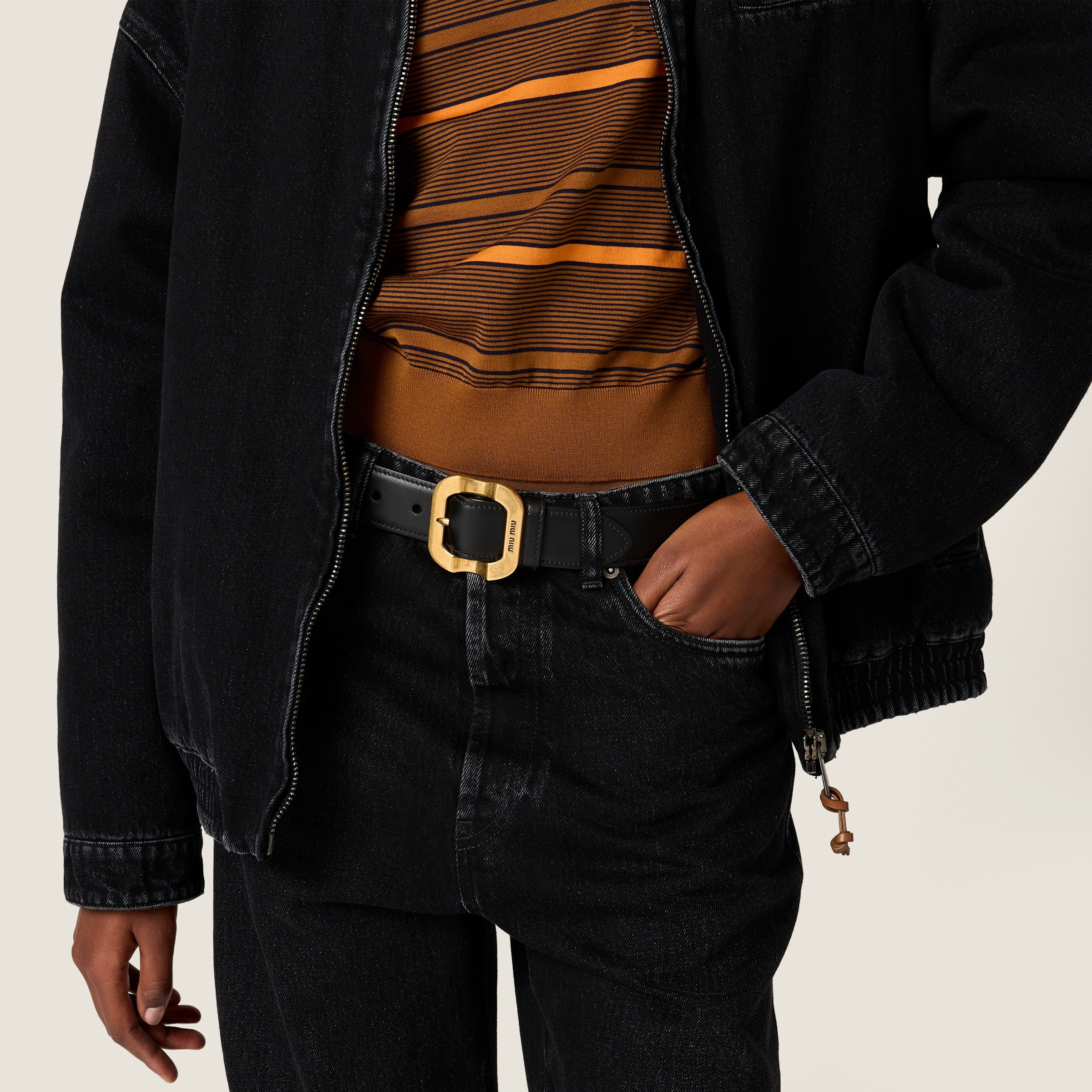 Black denim jeans - 4