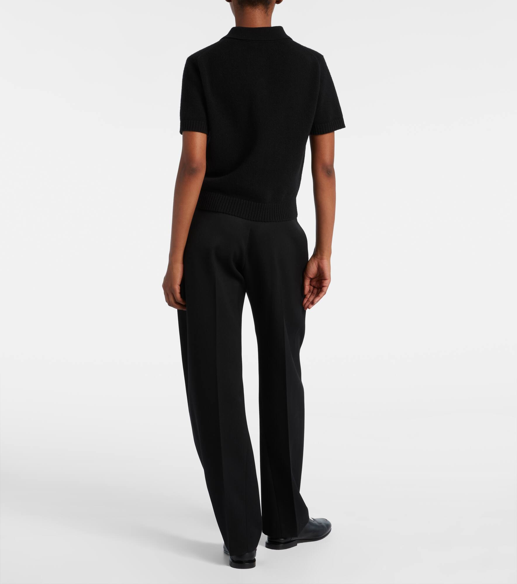 Wool and cashmere polo sweater - 3