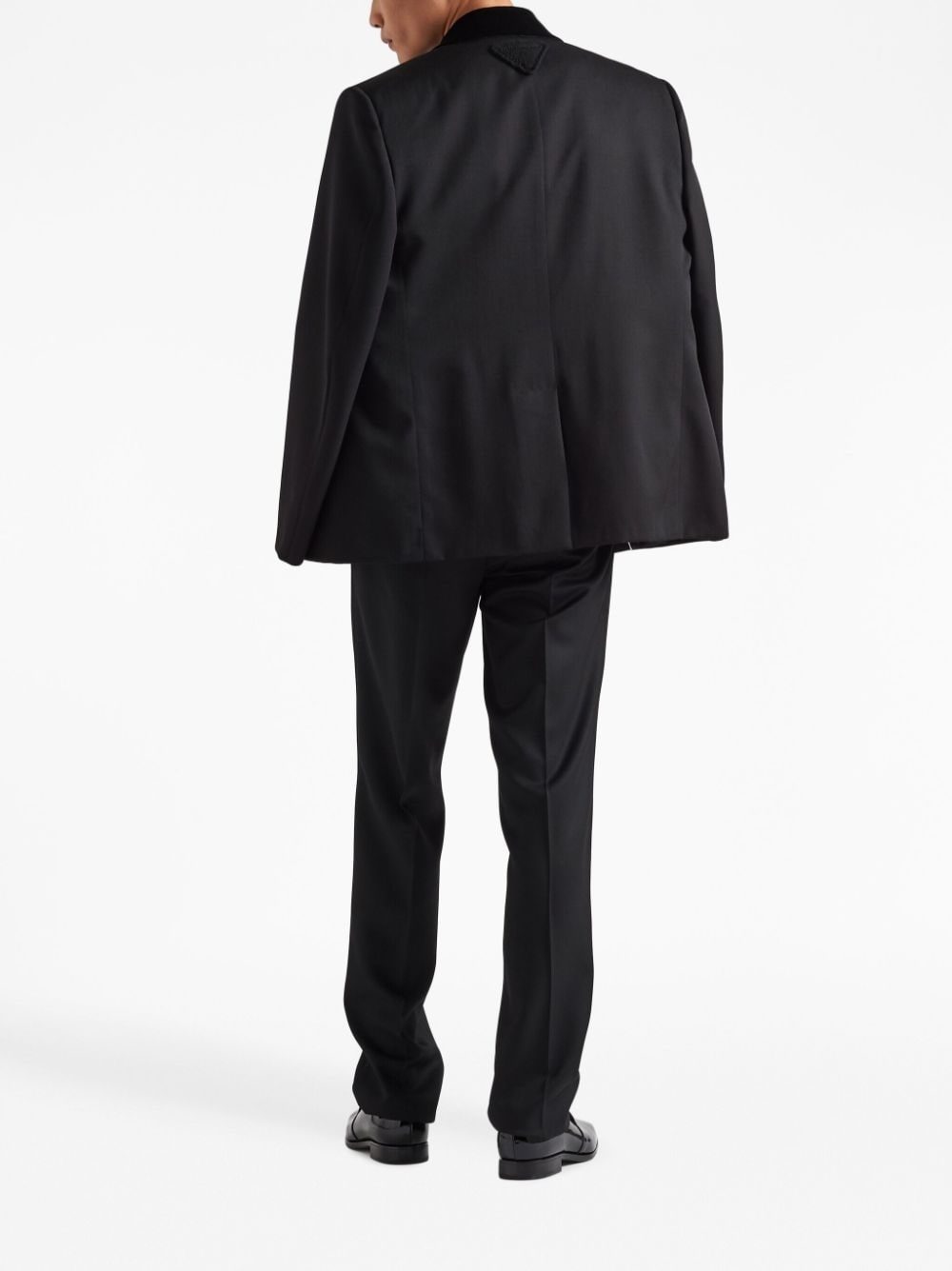 belted wool straight-leg trousers - 3