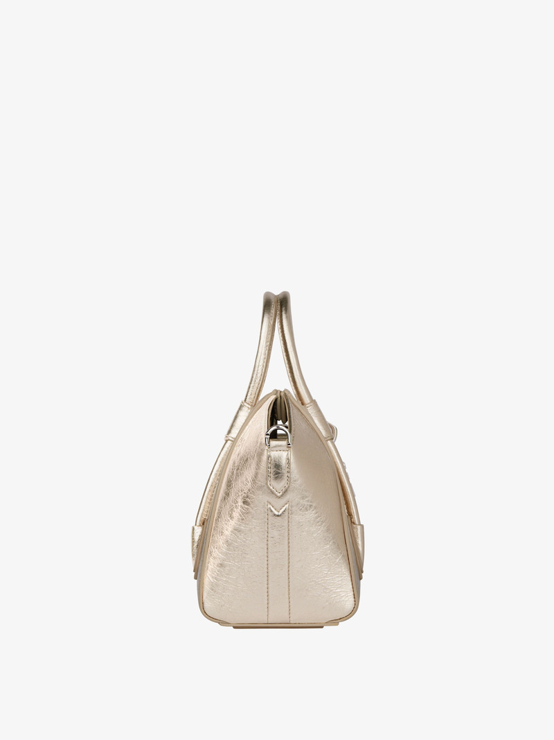 Givenchy MINI ANTIGONA LOCK BAG IN LAMINATED LEATHER outlook