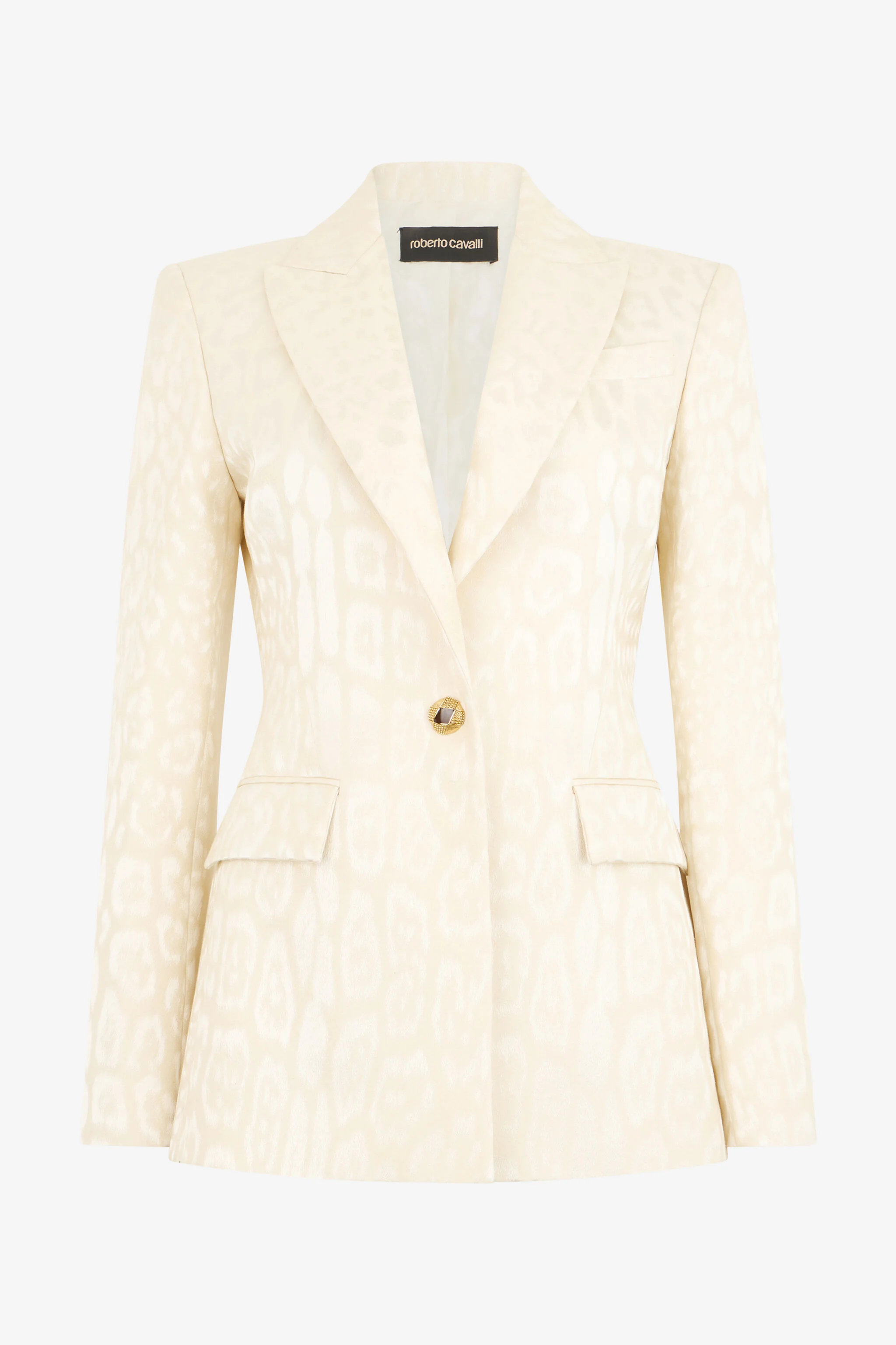 Ivory Jacket With Jaguar Motif - 1