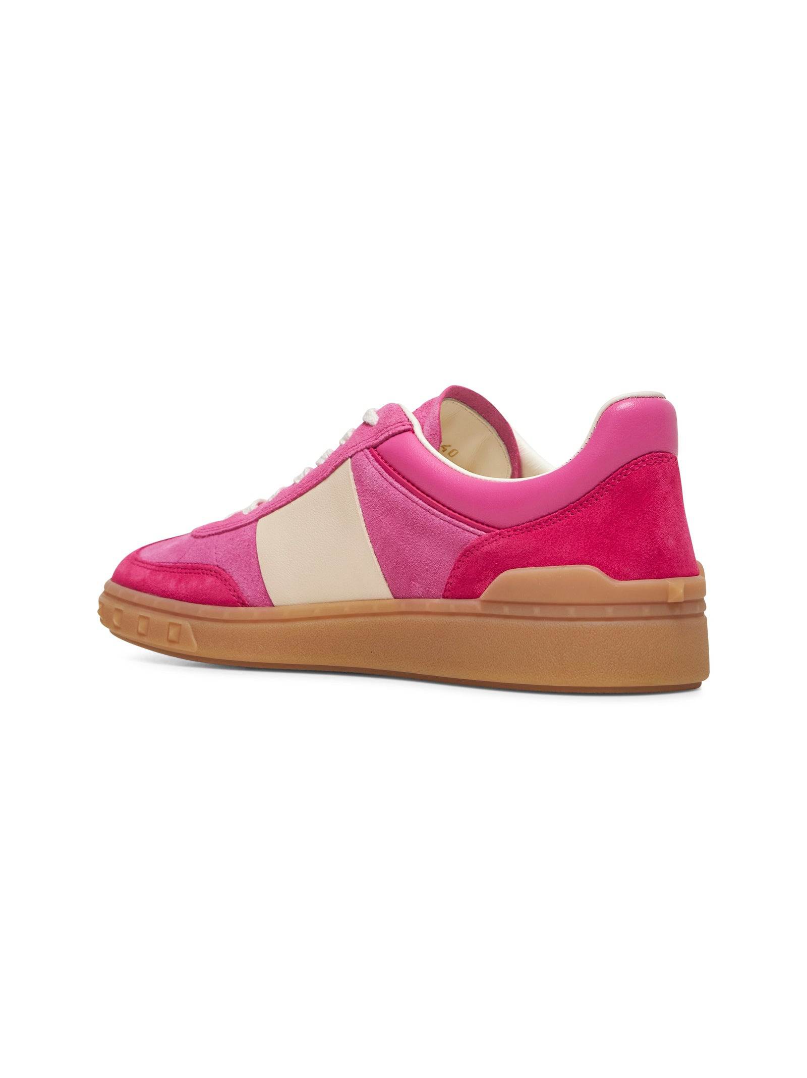 Valentino Garavani Women Pink Suede Upvillage Sneakers - 3
