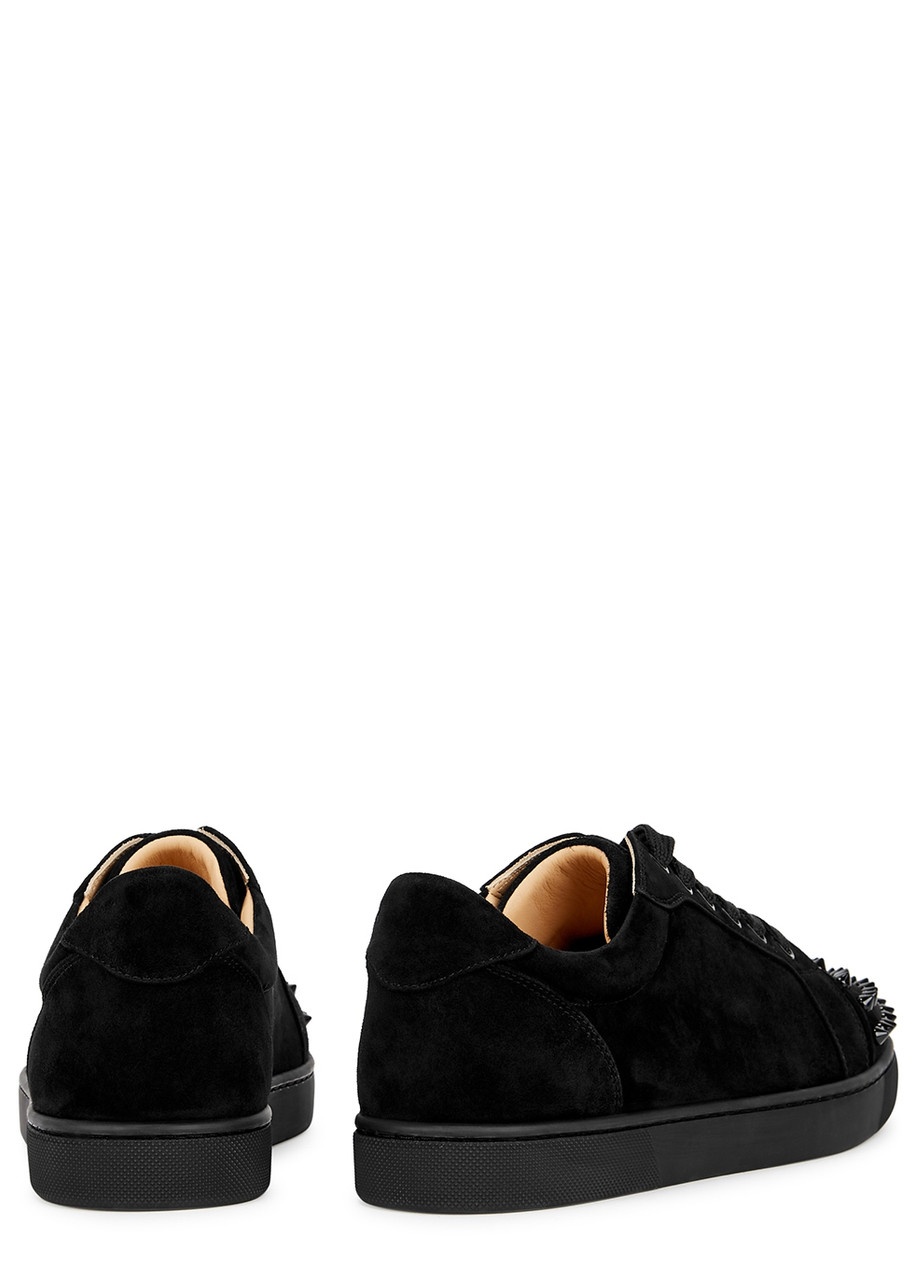 Christian Louboutin Vieira Spikes Black Suede Sneakers - 3