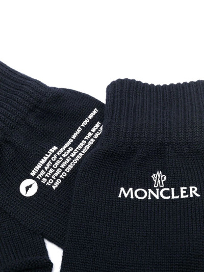 Moncler logo-print fingerless gloves outlook