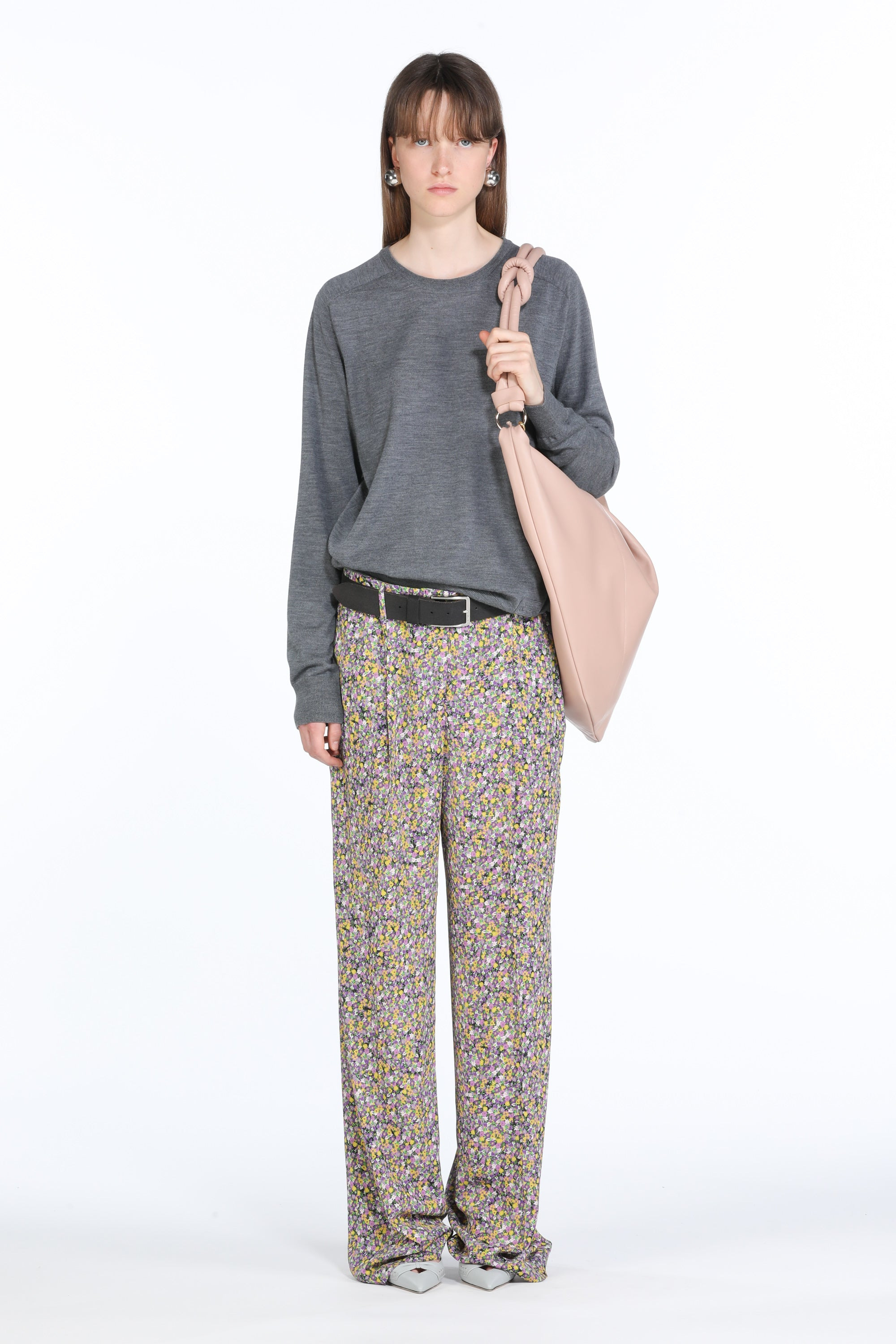 FLORAL-PRINT WIDE-LEG TROUSERS - 4