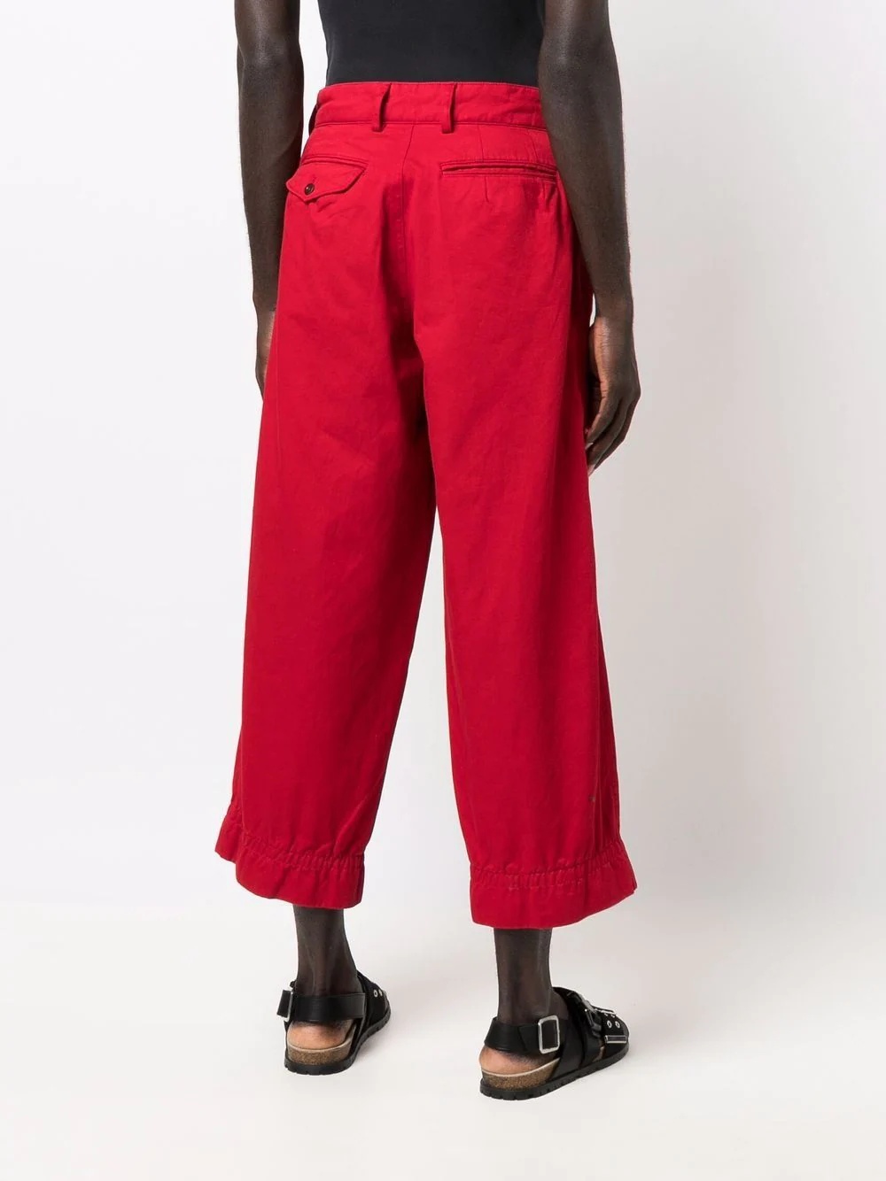 wide-leg cropped trousers - 4