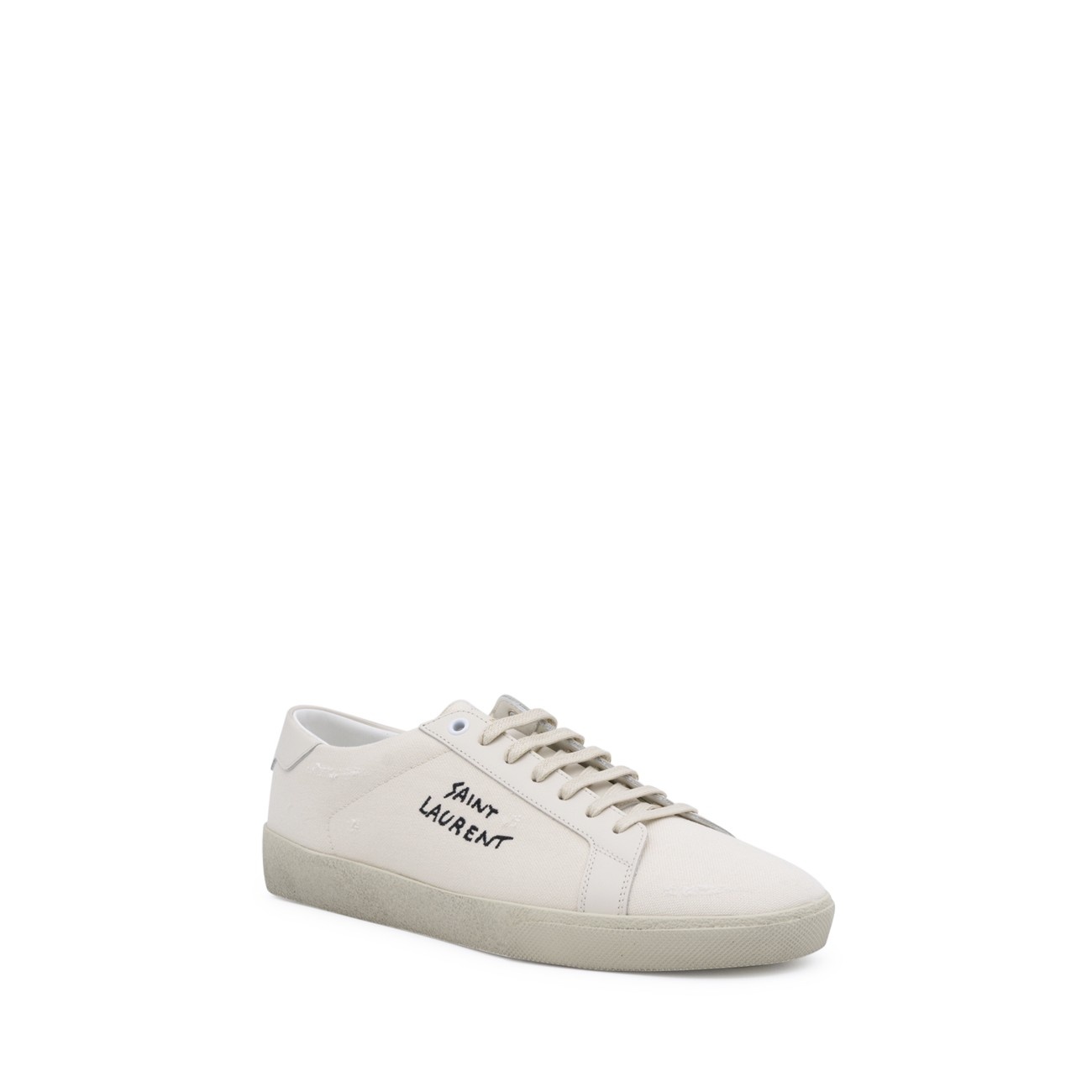 off white leather court classic sneakers - 2