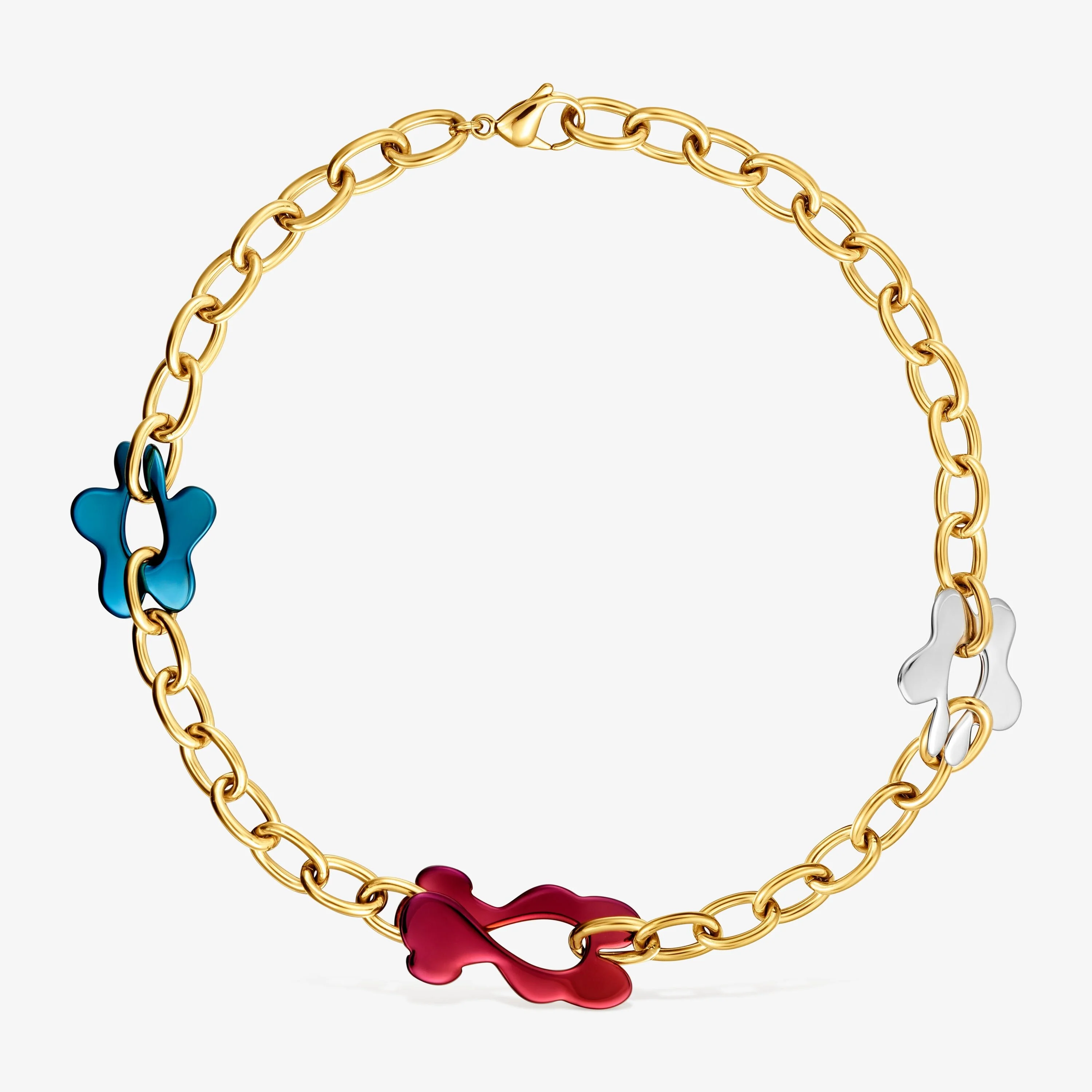 Gold-colored steel motif Necklace TOUS Strain - 1
