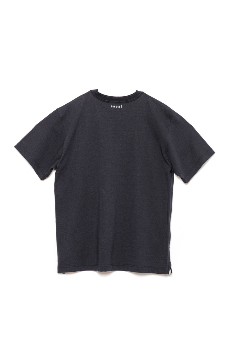 sacai Side Zip Cotton T-Shirt outlook