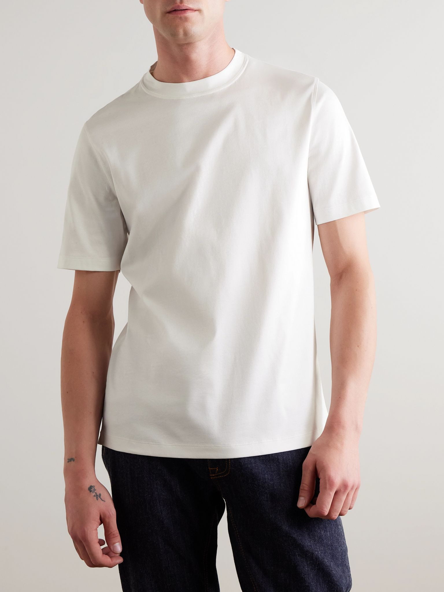 Cotton-Jersey T-Shirt White - 3