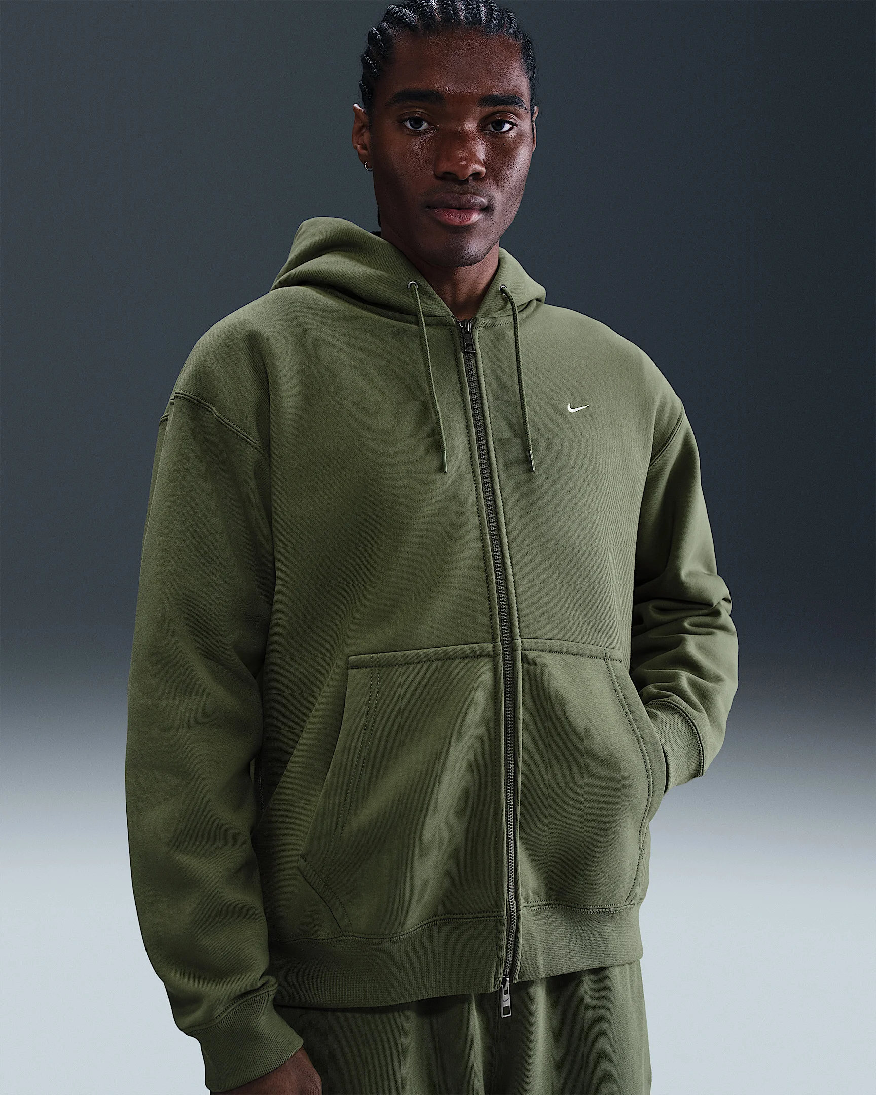 Nike Solo Swoosh Men's Full-Zip Fleece Hoodie - 1