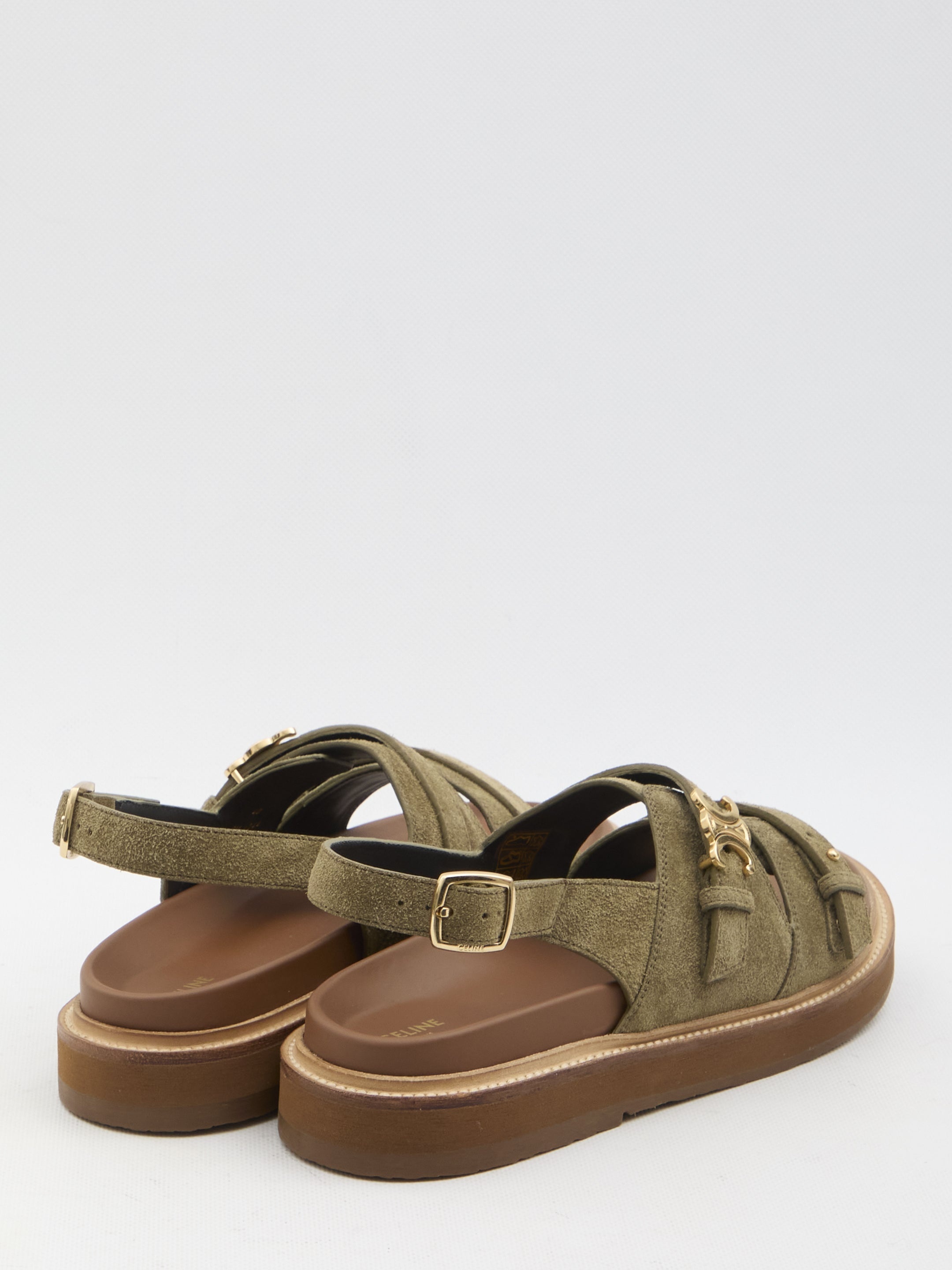 サンダル・ミュール Celine Tippi Triomphe Sandals CELINE - TIPPI TRIOMPHE SANDAL IN CALFSKIN - TAN | CELINE