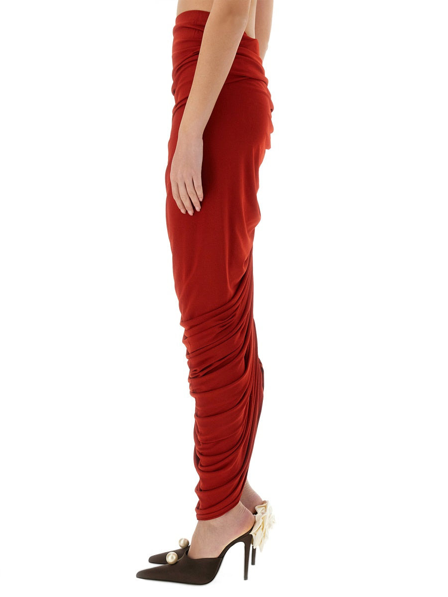 Magda Butrym Women Asymmetrical Draped Midi Skirt - 4