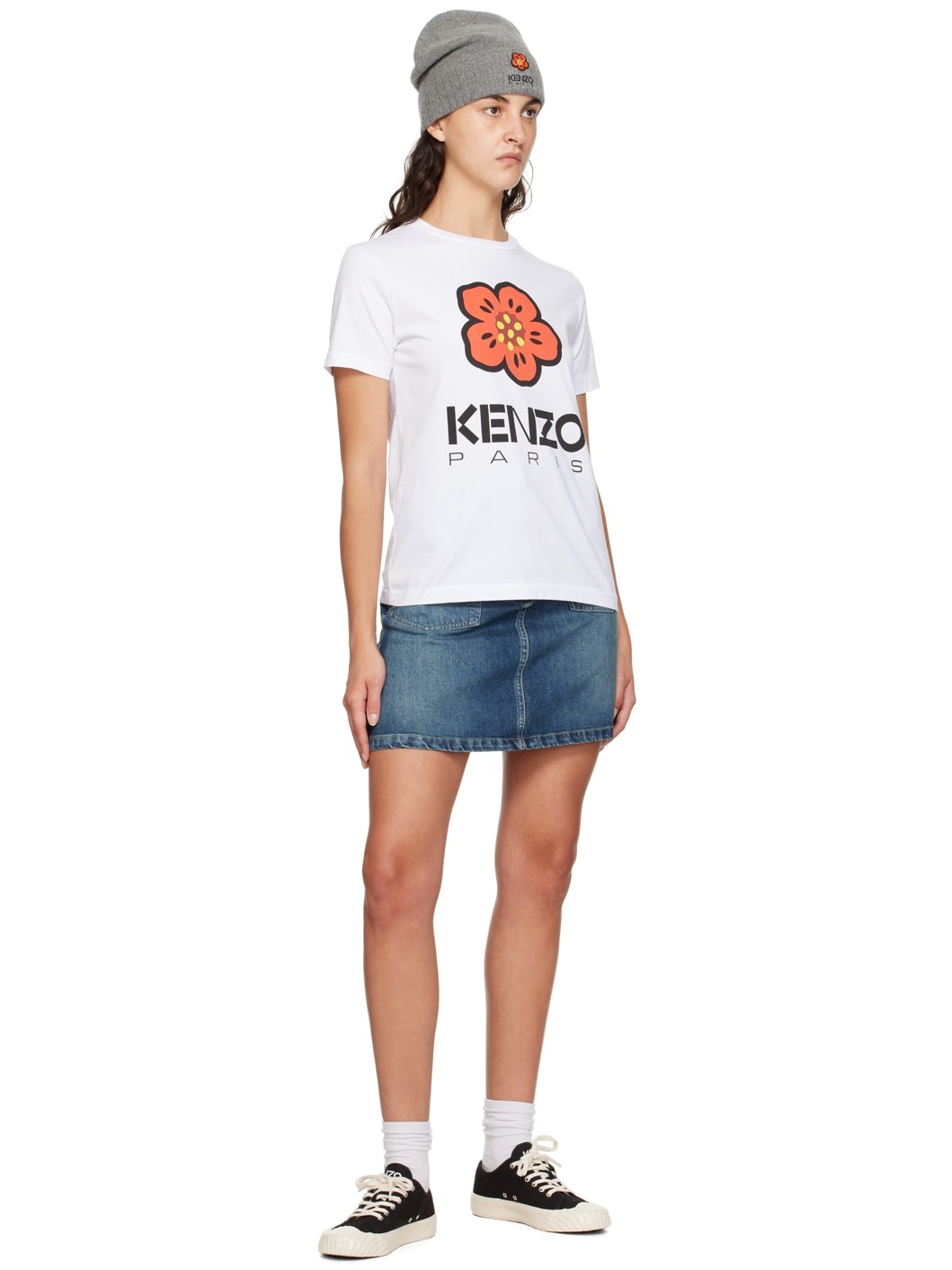 White Kenzo Paris Boke Flower T-Shirt - 4