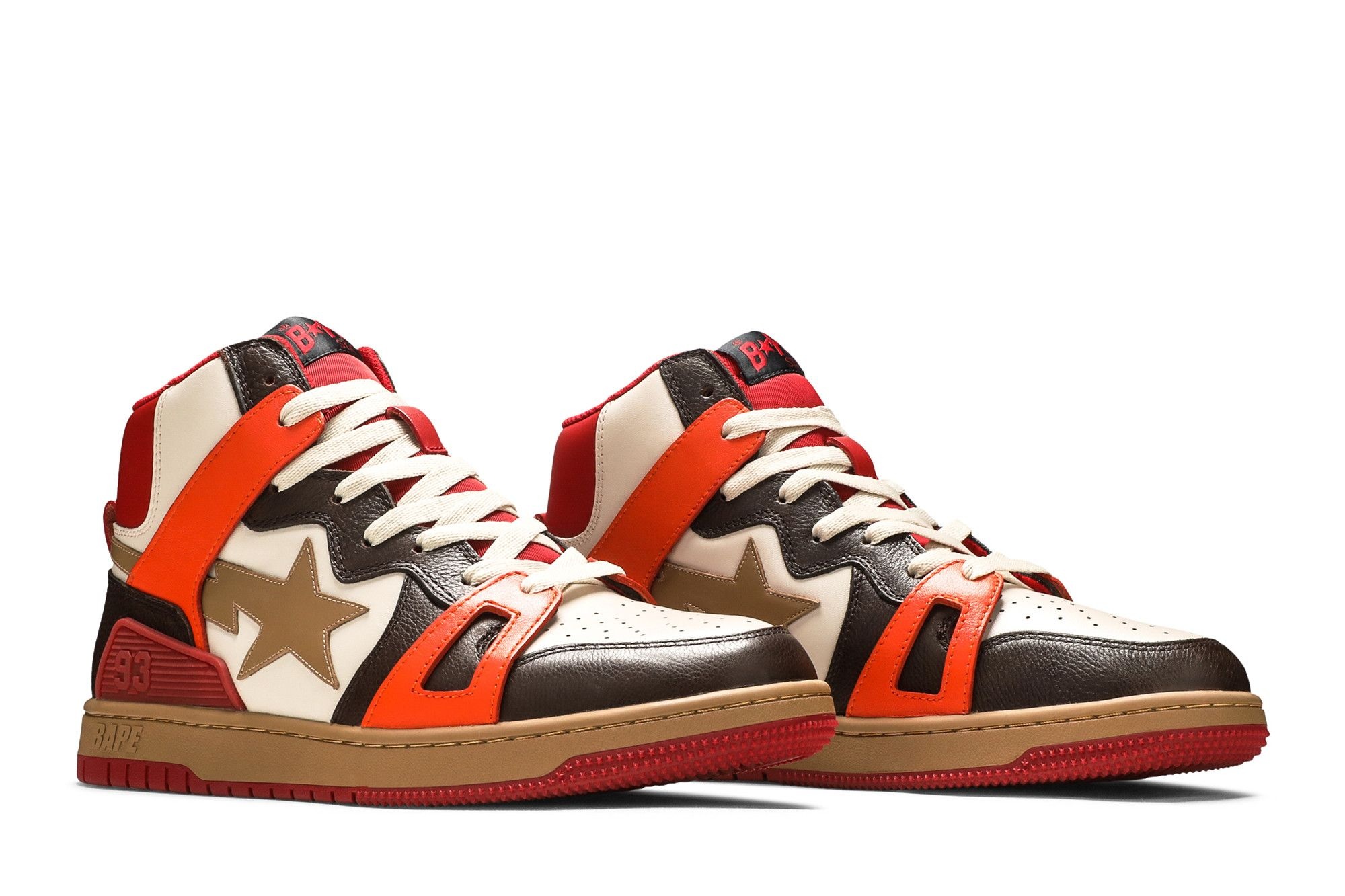 Bape Sta 93 HI 'Red Orange Light Sand' - 8